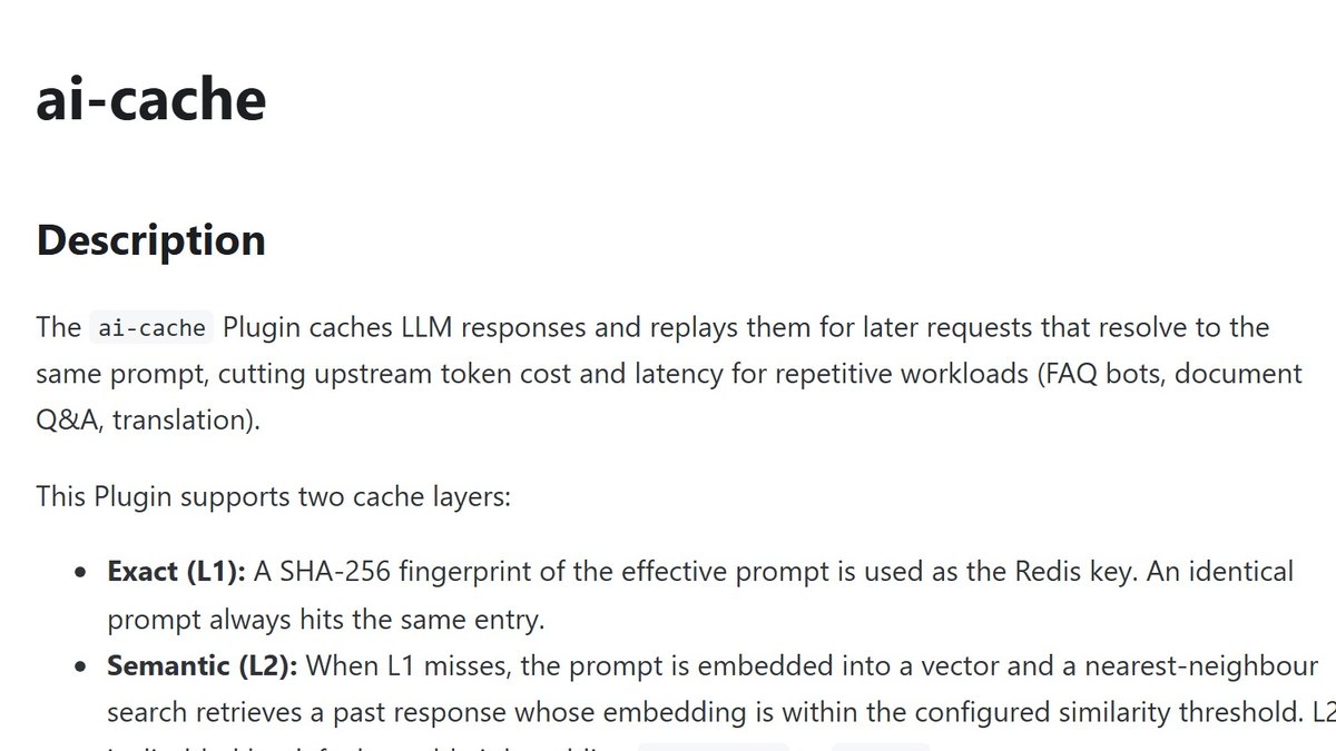 Apache APISIX ai-cache
