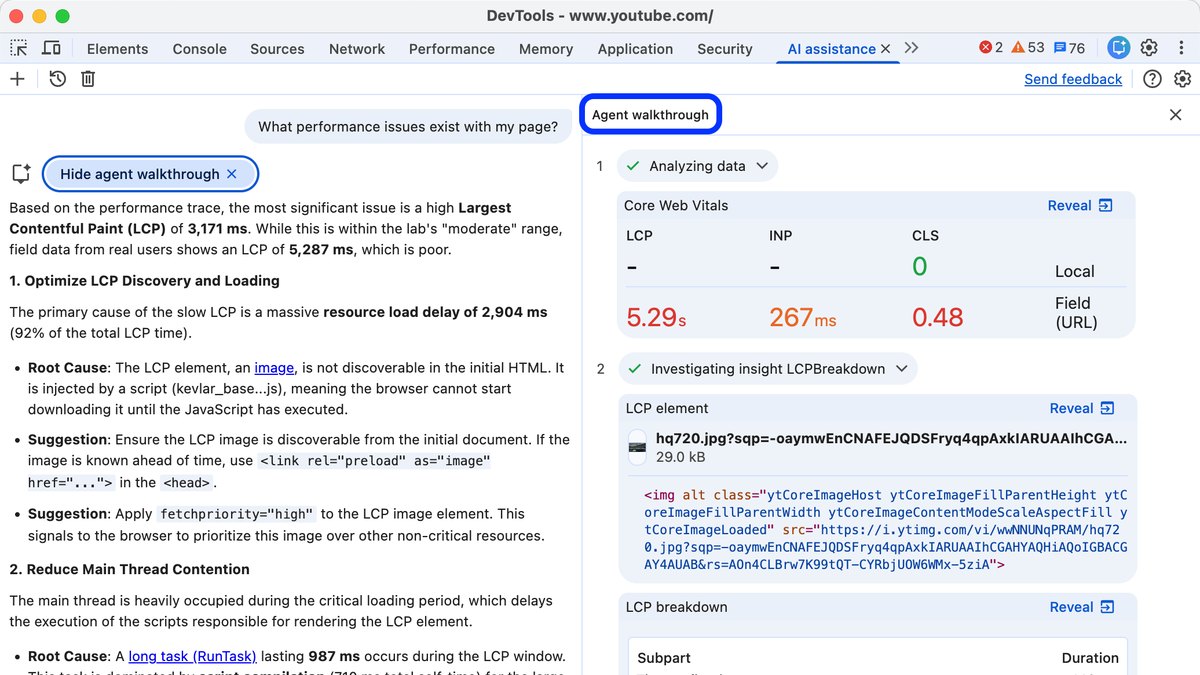 Chrome DevTools AI Assistance