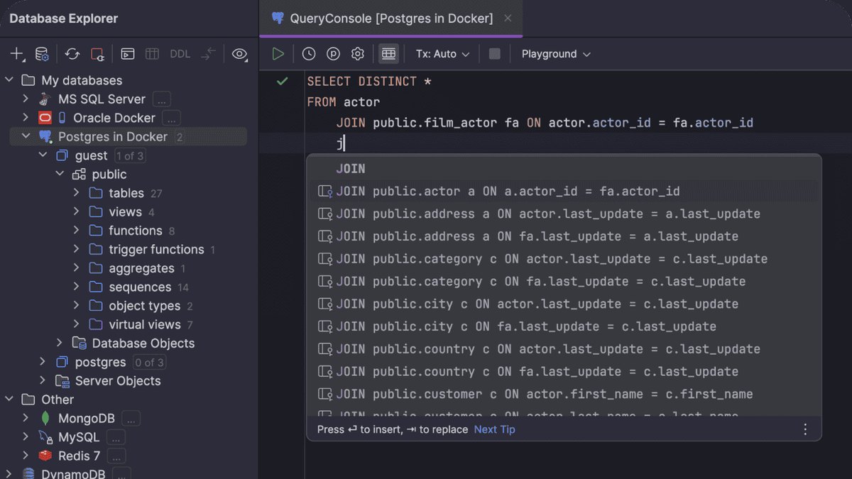 JetBrains DataGrip