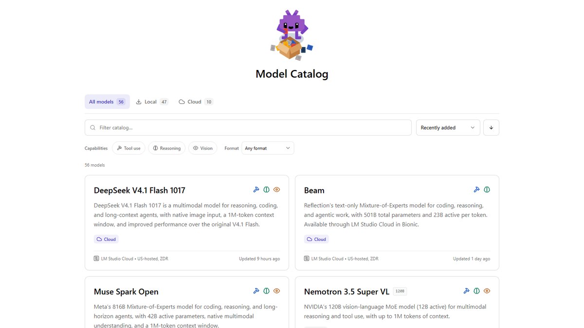 LM Studio Model Catalog