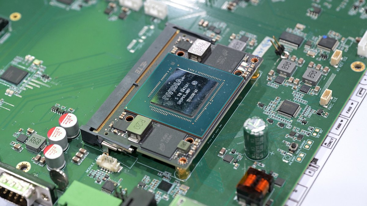 An NVIDIA Jetson Orin NX module seated on an embedded carrier board
