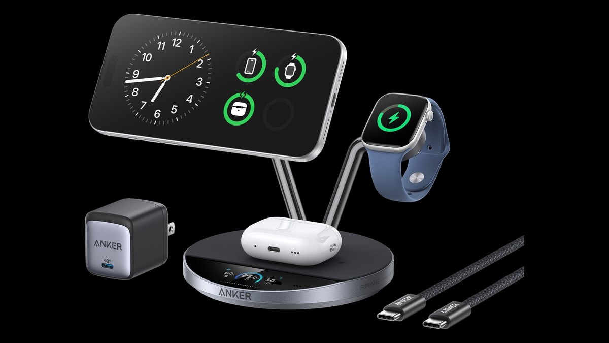 Anker Prime Wireless Charging Station (3-in-1, MagGo, AirCool, Dock Stand)