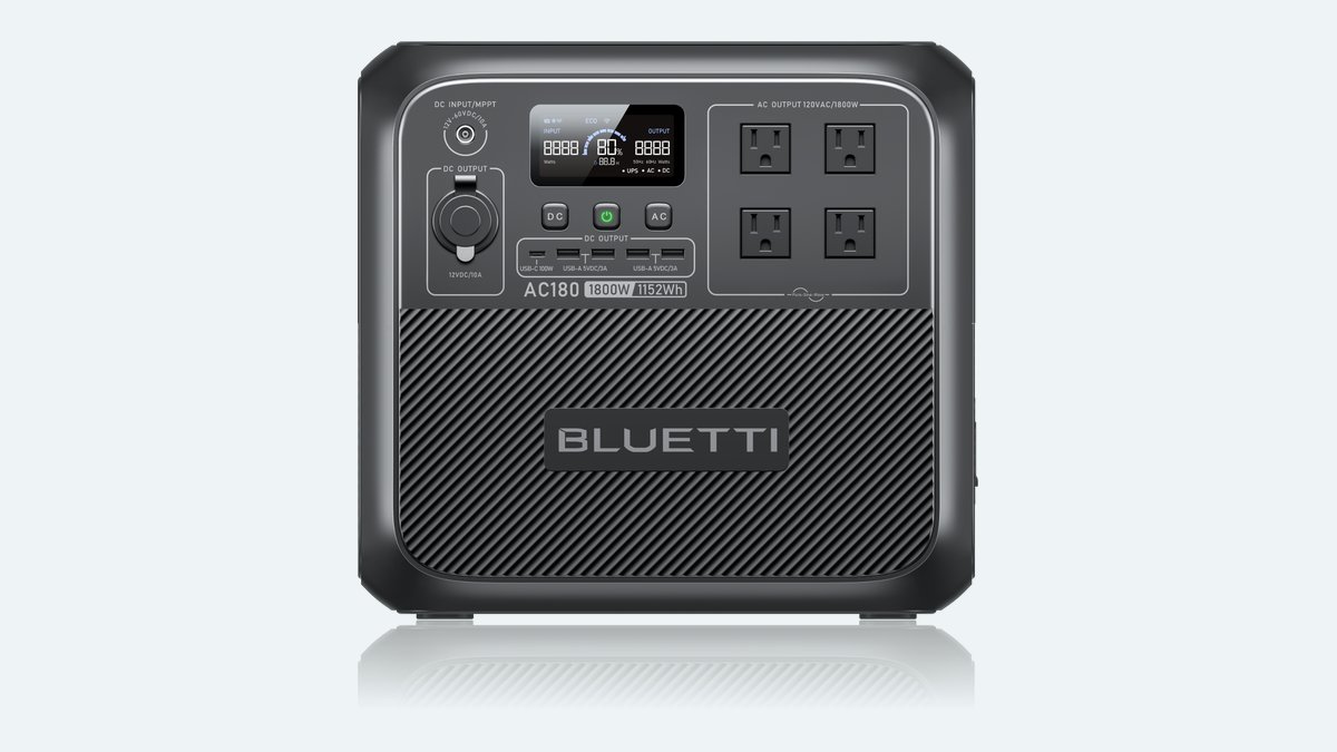BLUETTI AC180 Solar Portable Power Station