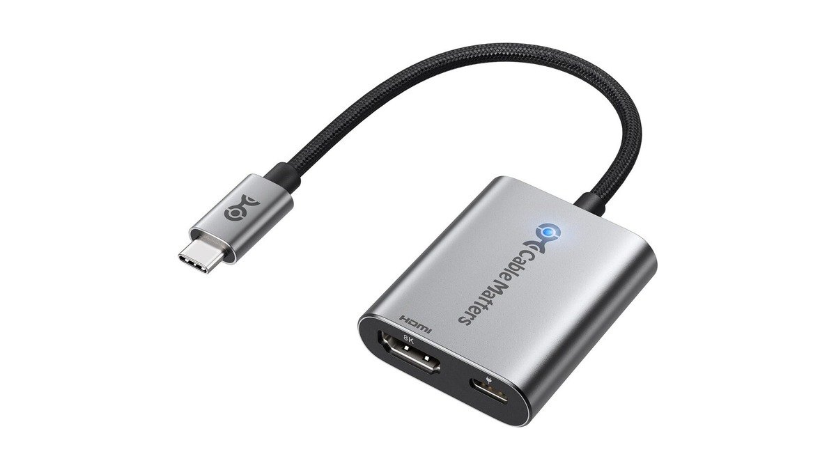 Cable Matters USB-C to HDMI 2.1 Adapter with 140W Charging