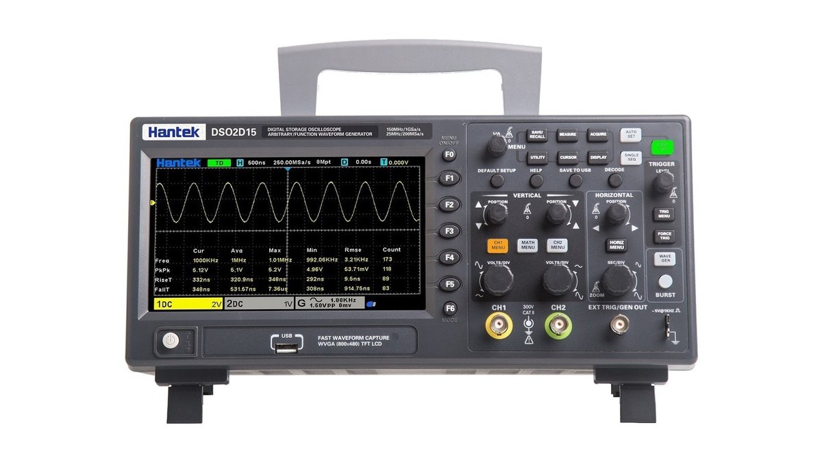 Hantek DSO2D15 150 MHz Oscilloscope with Waveform Generator