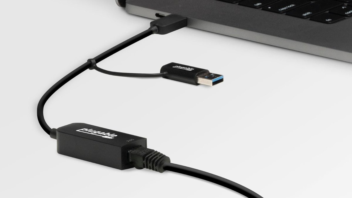 Plugable USBC-E2500 2.5G USB-C and USB Ethernet Adapter
