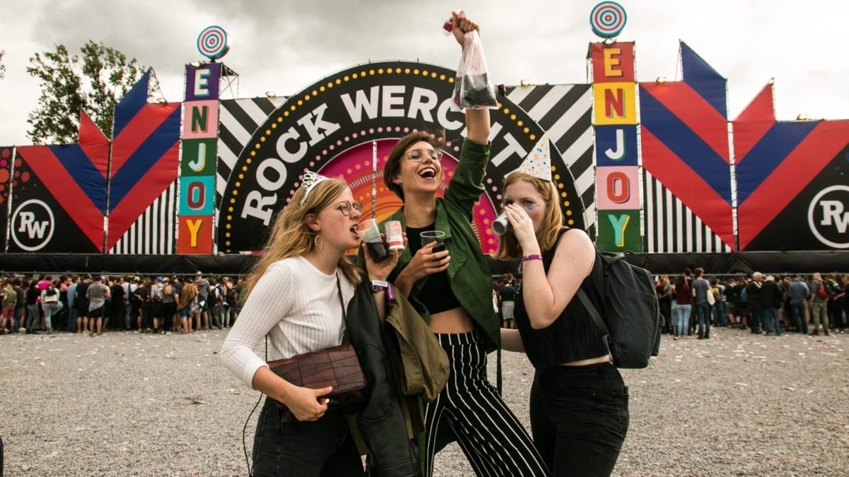 Festival-goers at Rock Werchter