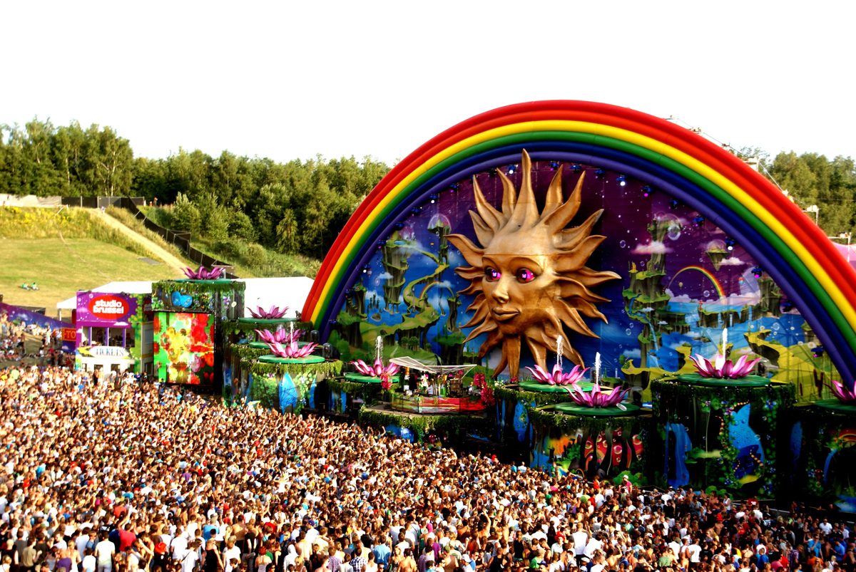 Tomorrowland main stage in Boom, Belgium