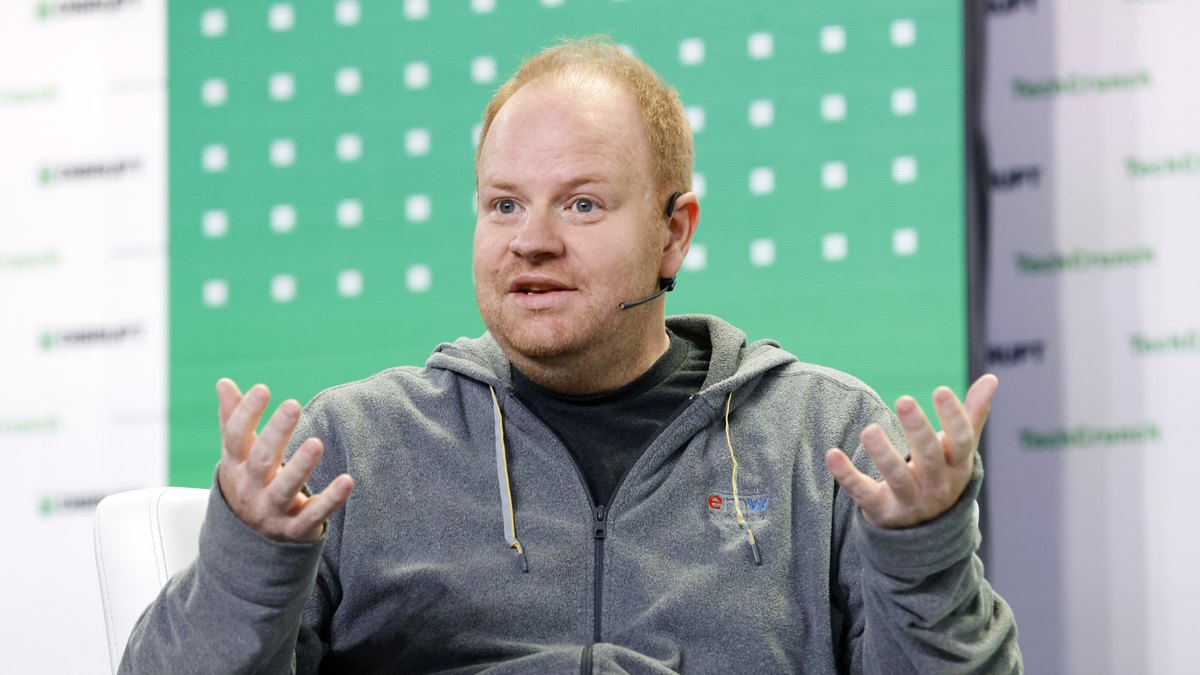 Parker Conrad, Co-Founder and CEO of Rippling, speaking at TechCrunch Disrupt 2022