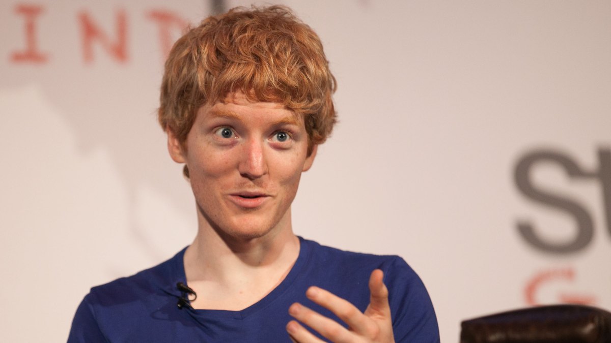 Patrick Collison, Co-Founder and CEO of Stripe, speaking on stage in 2015