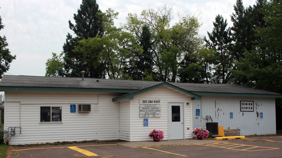 A senior center building in Hinckley, Minnesota