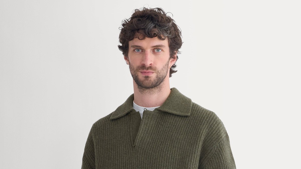 Everlane Ribbed Collared Sweater in Felted Merino