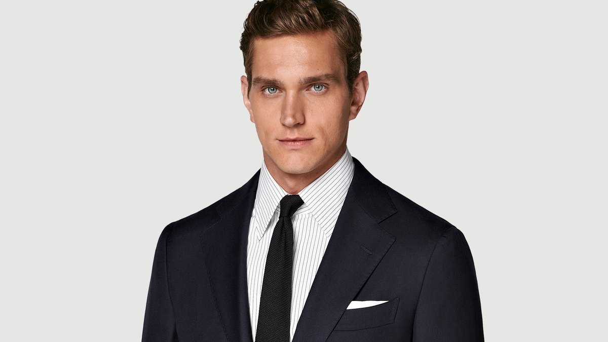Suitsupply Navy Tailored Fit Havana Suit
