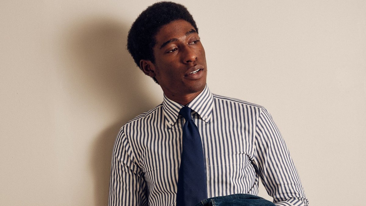 The Tie Bar Grosgrain Solid Navy Tie