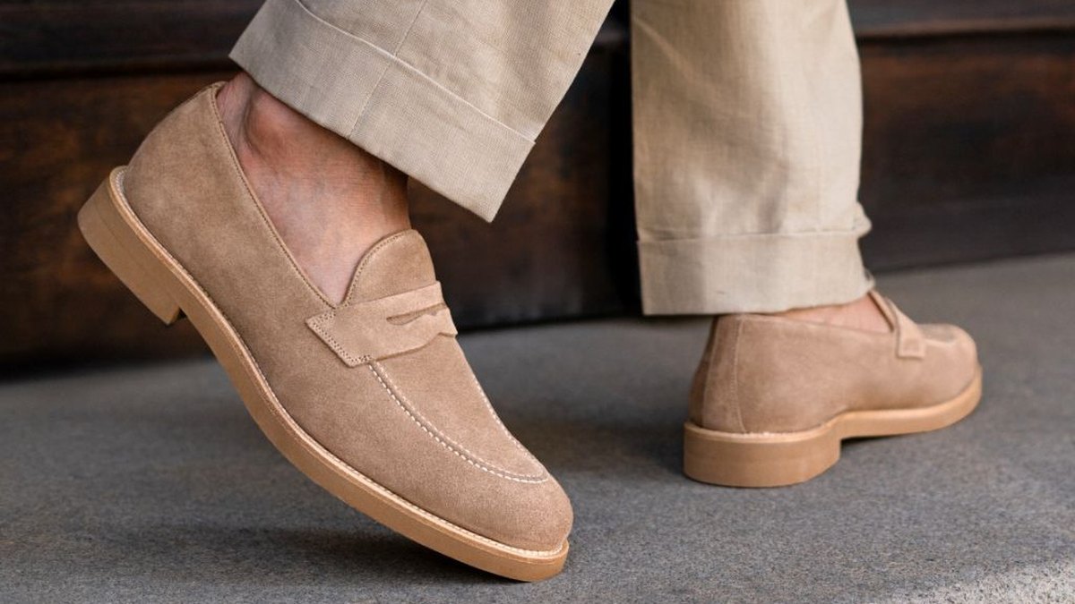 Thursday Lincoln Penny Loafer in Coastline Suede