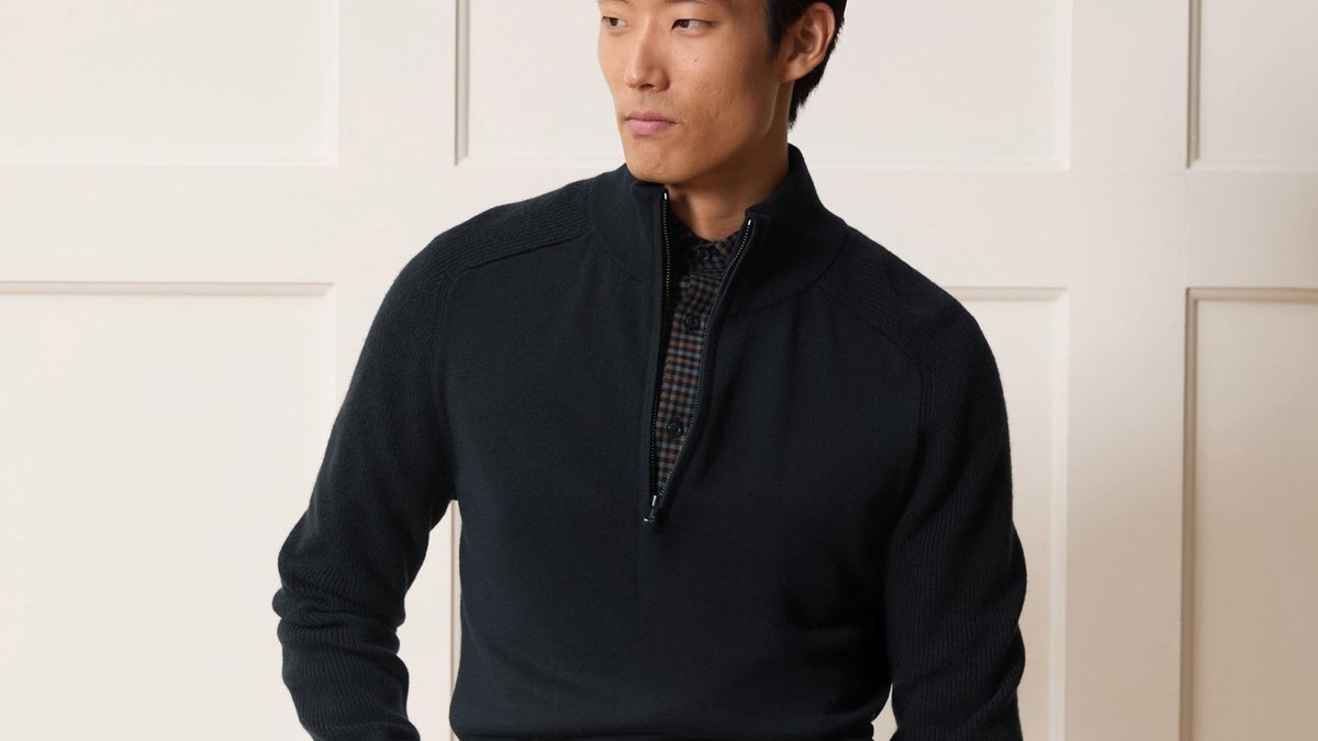 Todd Snyder Merino Quarter-Zip Sweater
